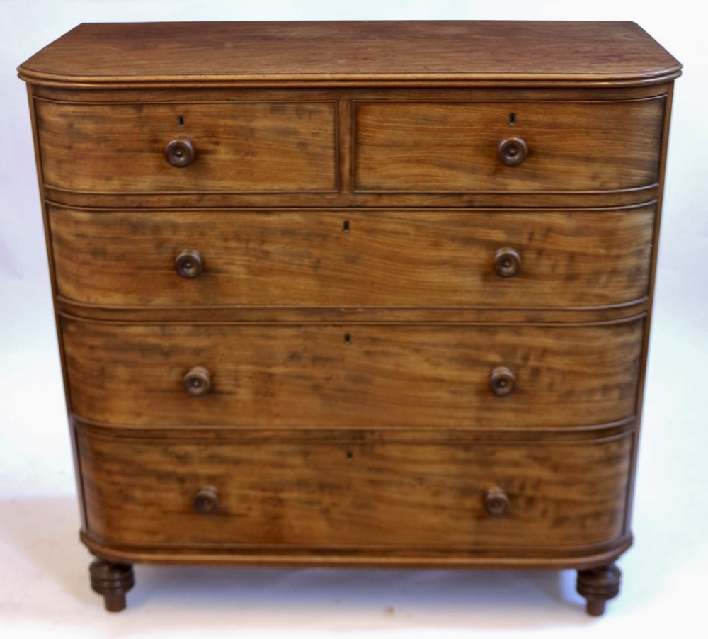 Fine Quality George 1V  Mahogany D Shaped 5 Drawer Chest View II