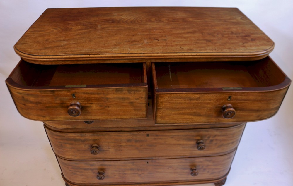 Fine Quality George 1V  Mahogany D Shaped 5 Drawer Chest View V