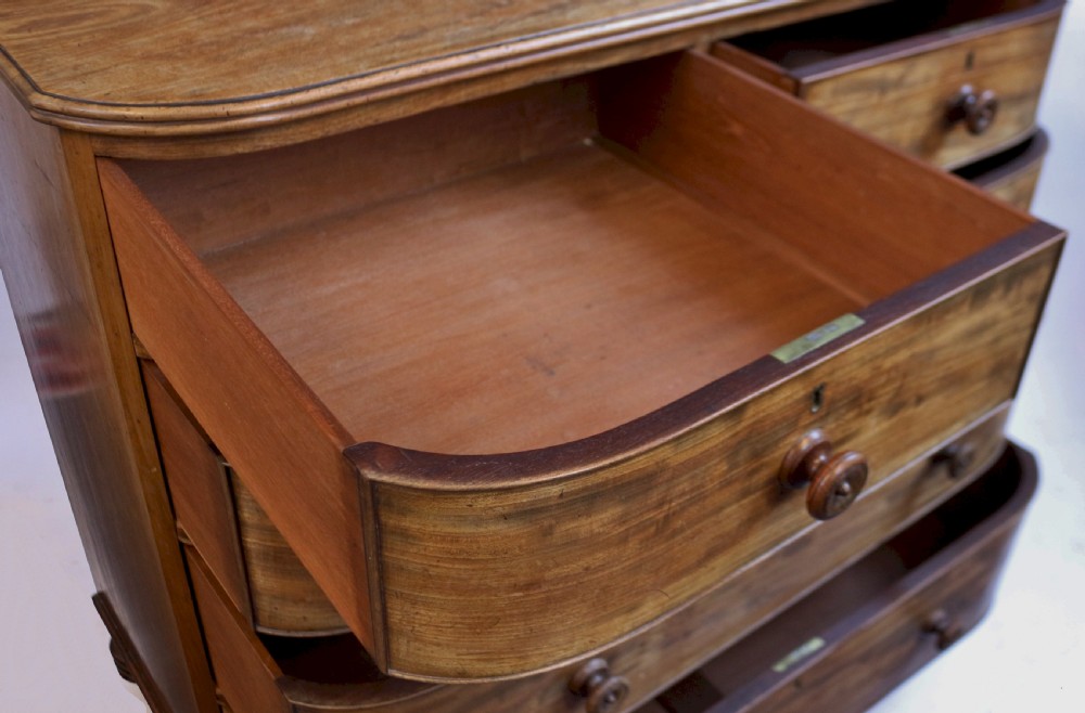 Fine Quality George 1V  Mahogany D Shaped 5 Drawer Chest View VII