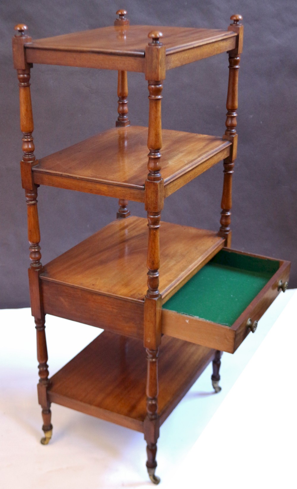 George 1V Mahogany 4 Tier Whatnot View II