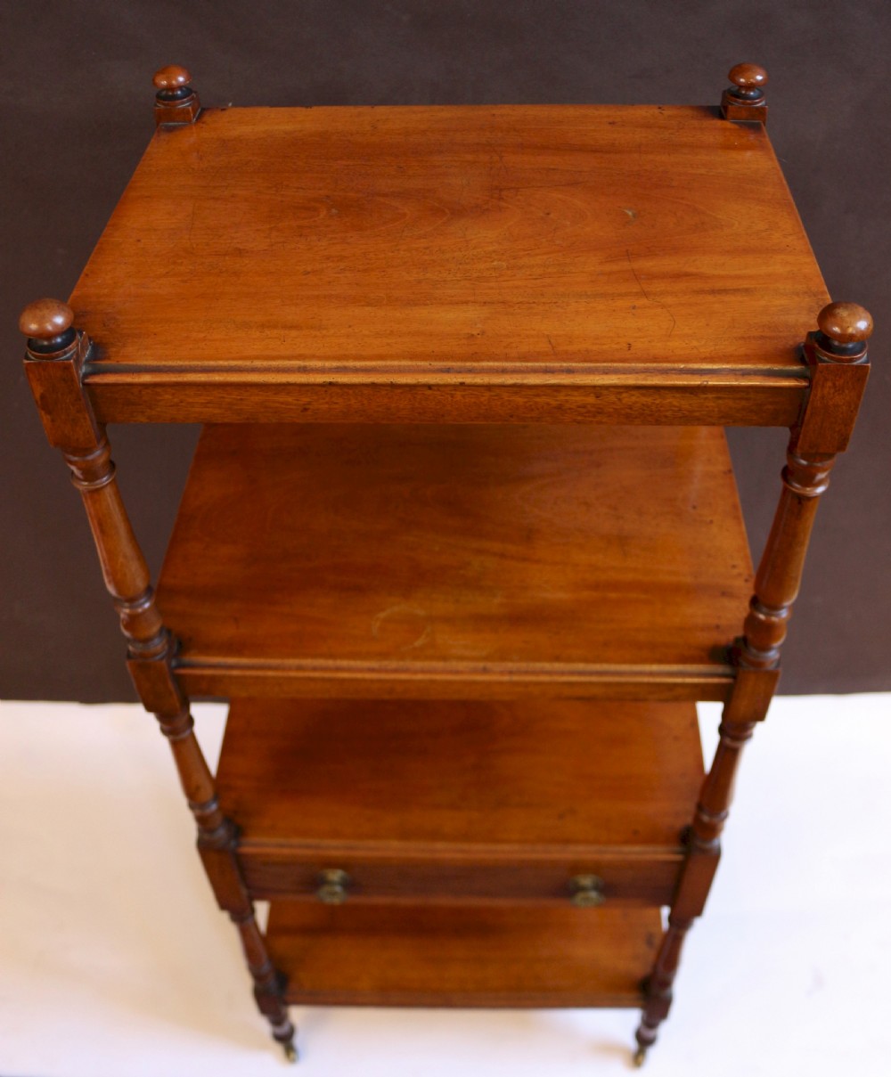 George 1V Mahogany 4 Tier Whatnot View V