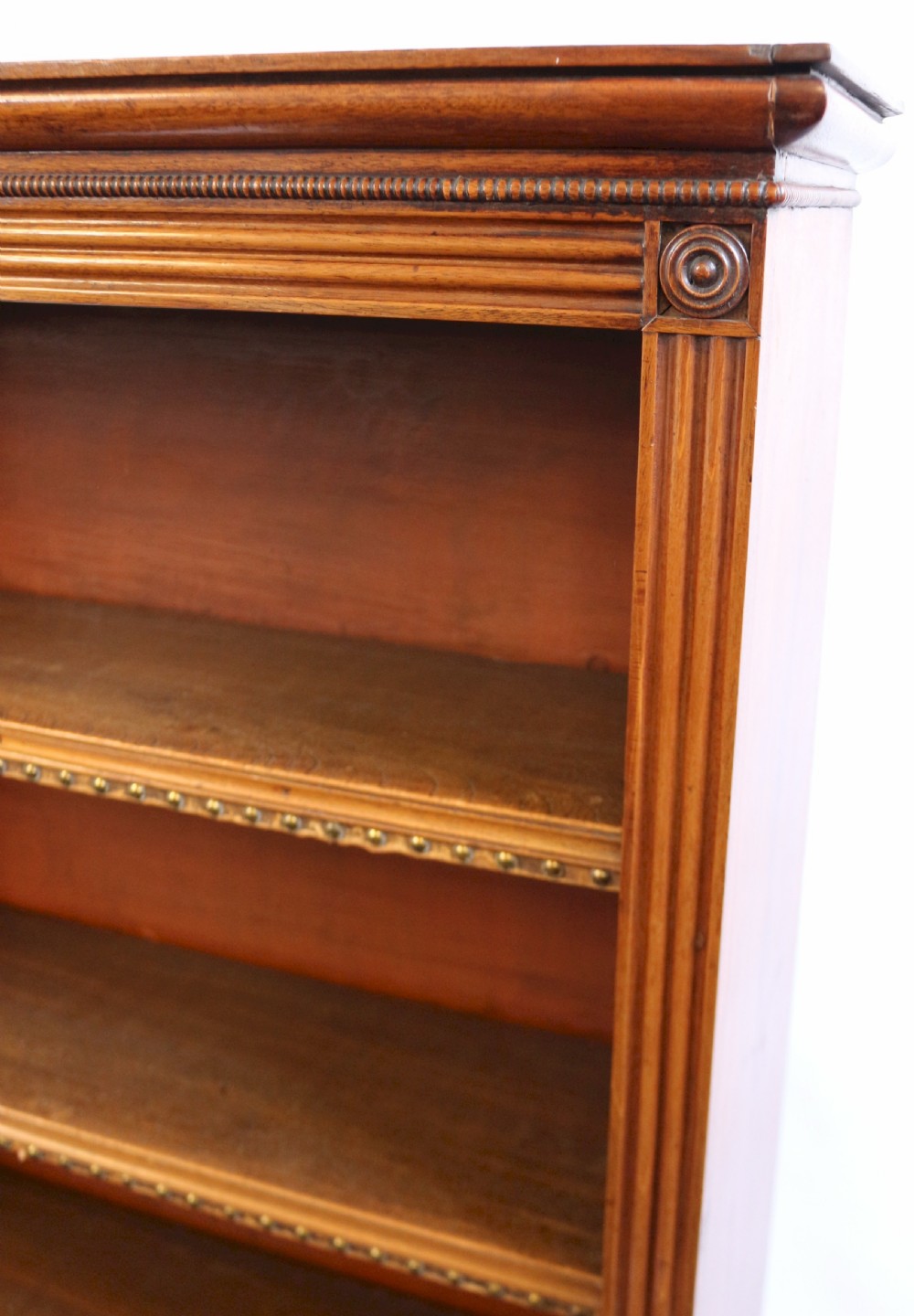 Regency Mahogany Open Bookcase with 3 Drawers Below View VI