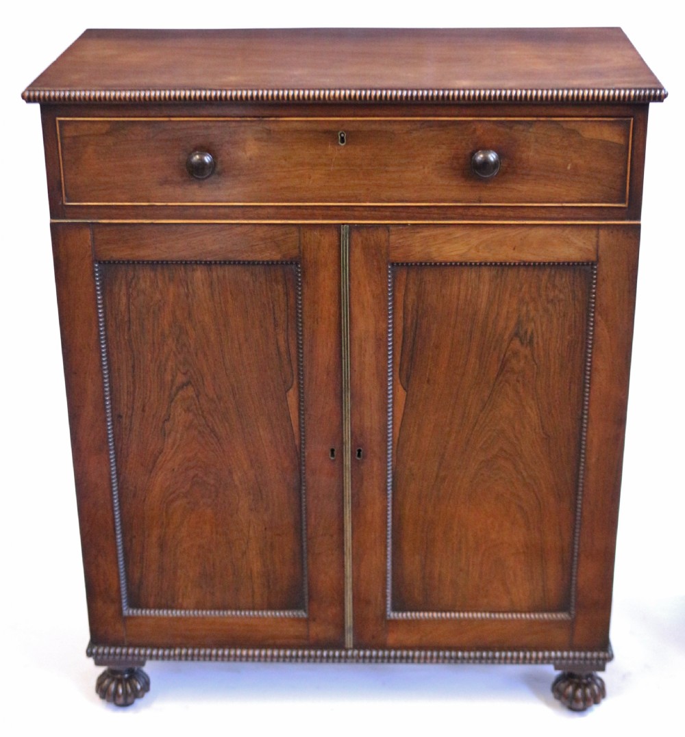 Fine and Rare Pair of Regency Rosewood Side Cabinets View III