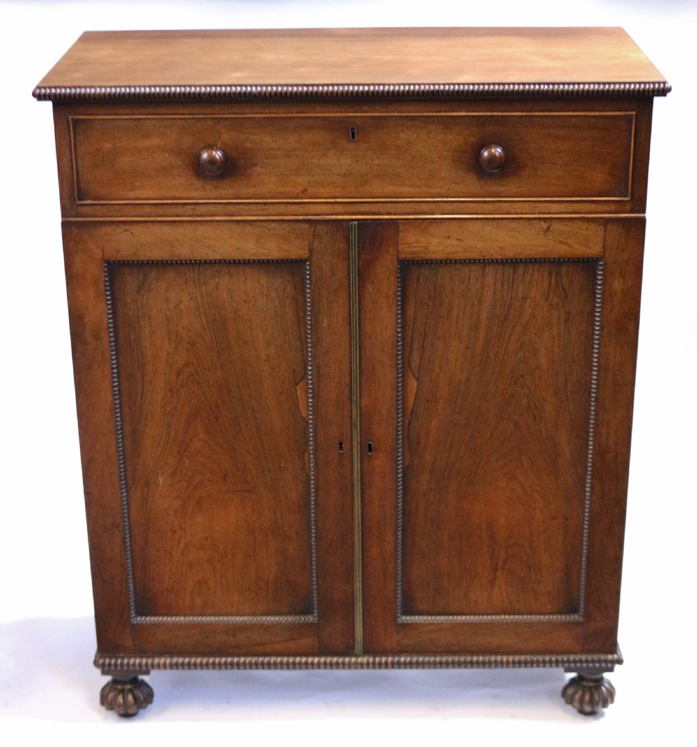 Fine and Rare Pair of Regency Rosewood Side Cabinets View IV