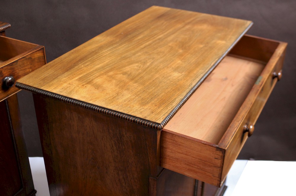 Fine and Rare Pair of Regency Rosewood Side Cabinets View XVII