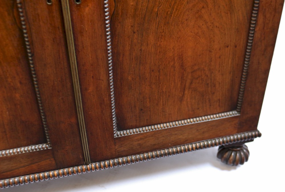 Fine and Rare Pair of Regency Rosewood Side Cabinets View XXI