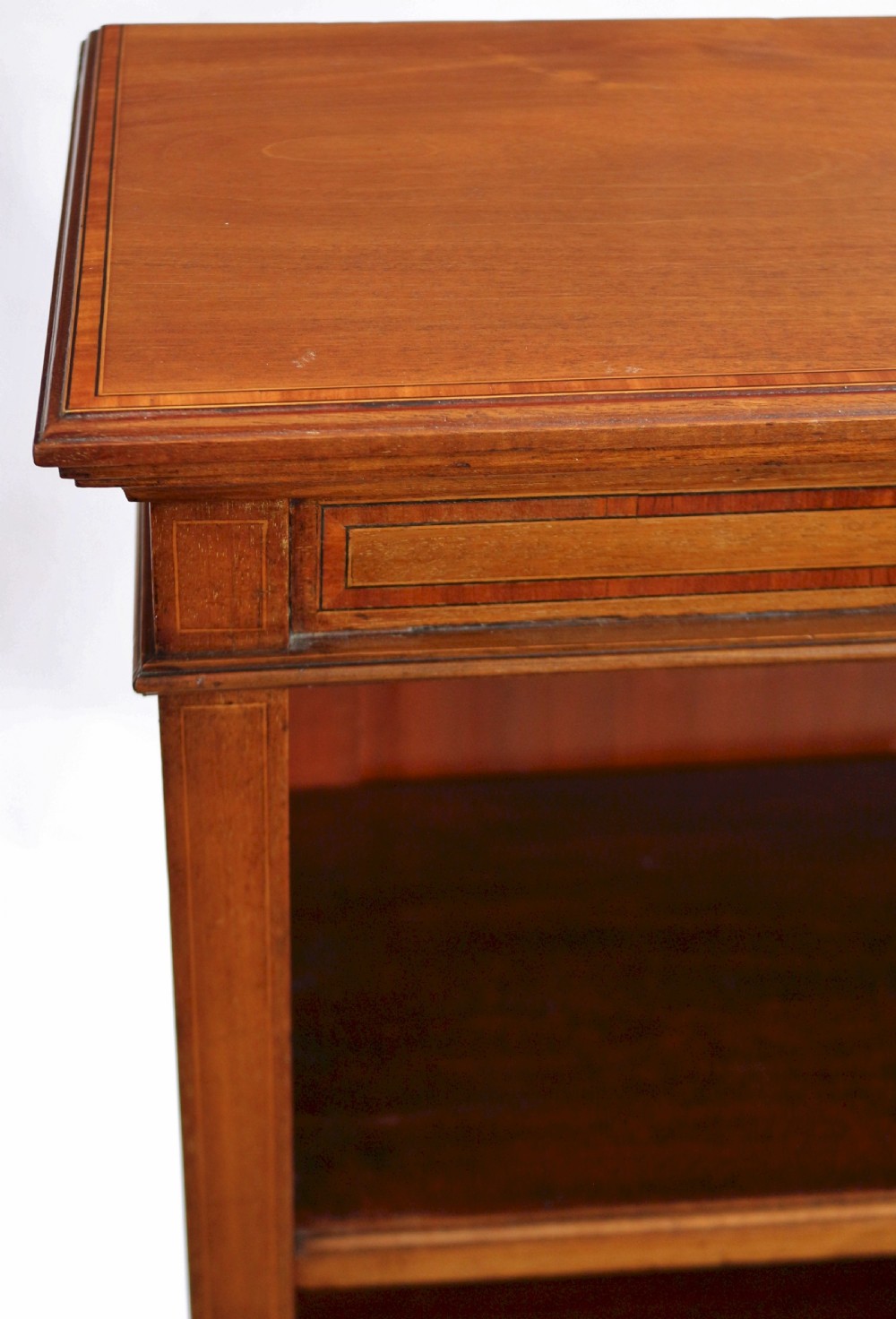 Edwardian Mahogany Inlaid Open Bookcase View VI