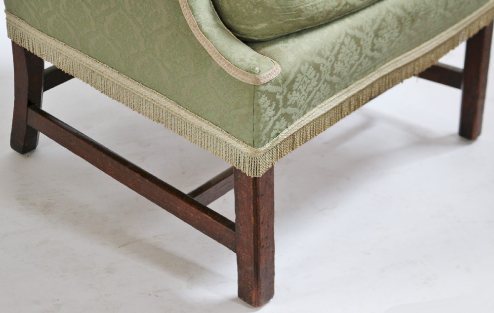 George 111 Mahogany Upholstered Wing Armchair View IV