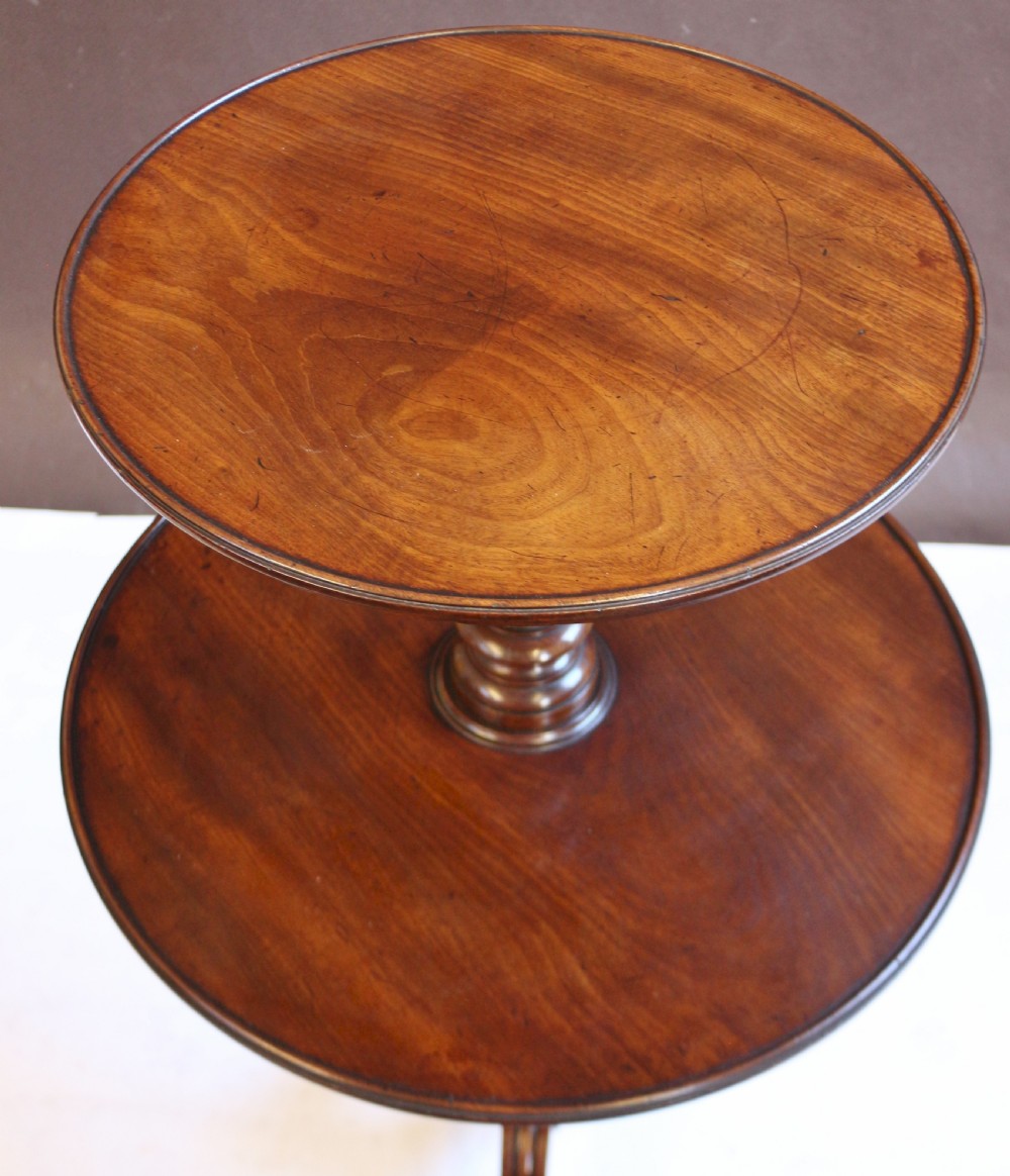 Regency Mahogany 2 Tier Pedestal Dumb Waiter View IV