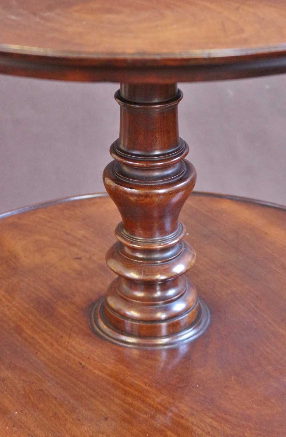 Regency Mahogany 2 Tier Pedestal Dumb Waiter View VI