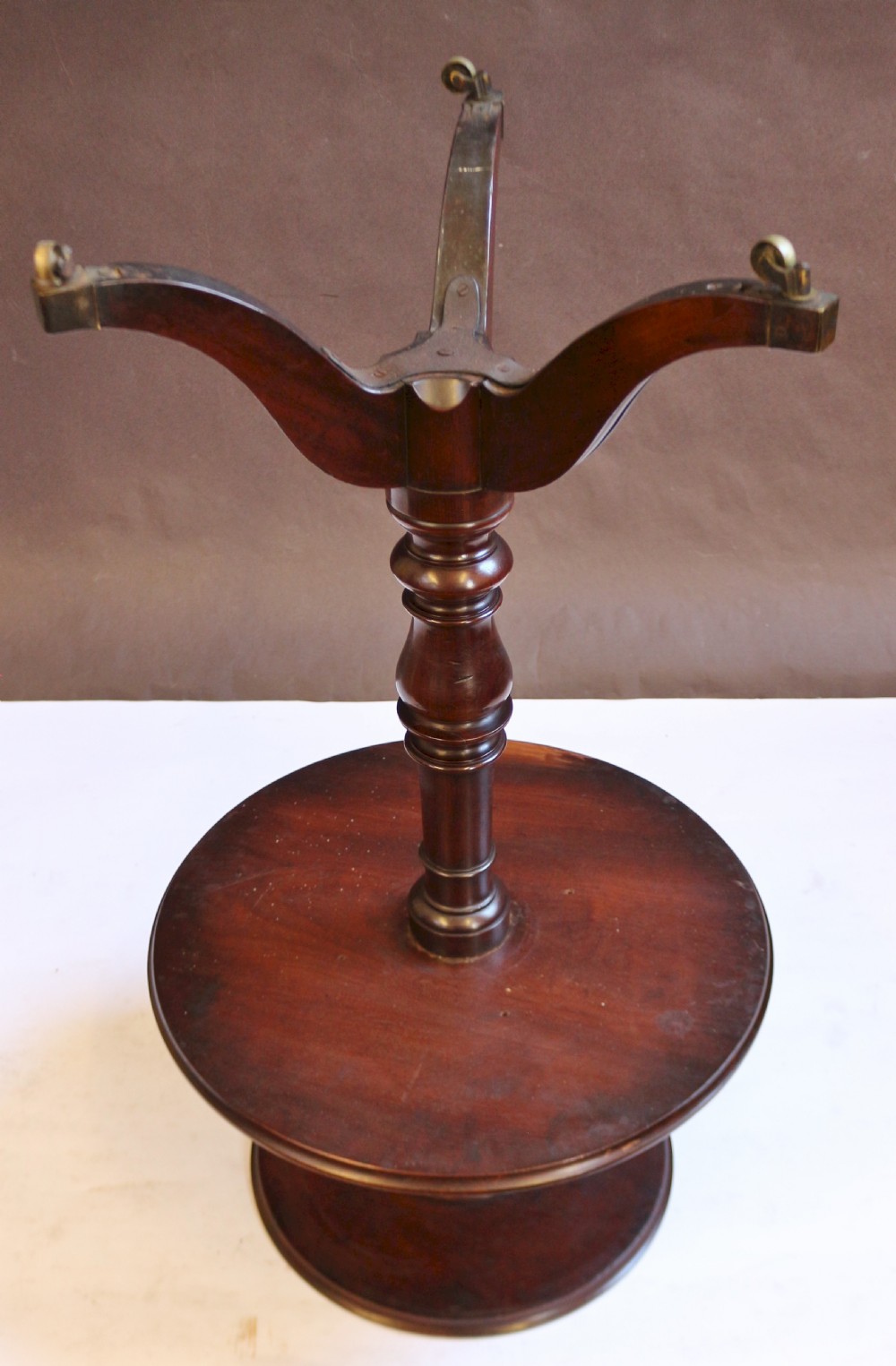 Regency Mahogany 2 Tier Pedestal Dumb Waiter View VII