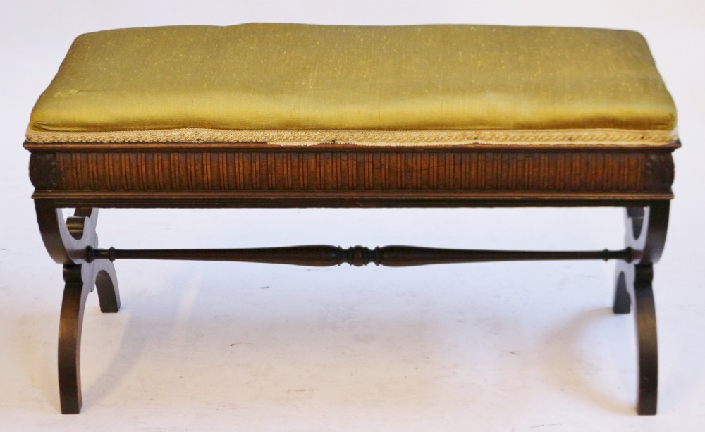 Victorian Rosewood Box Seat Duet Stool