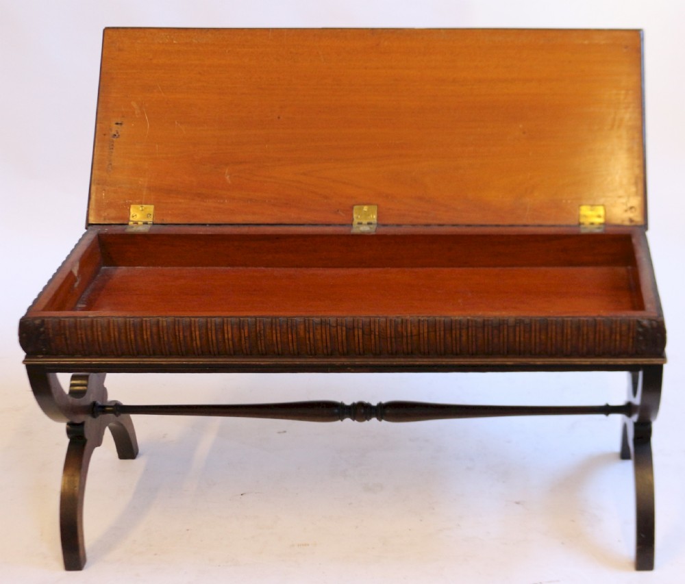 Victorian Rosewood Box Seat Duet Stool View II
