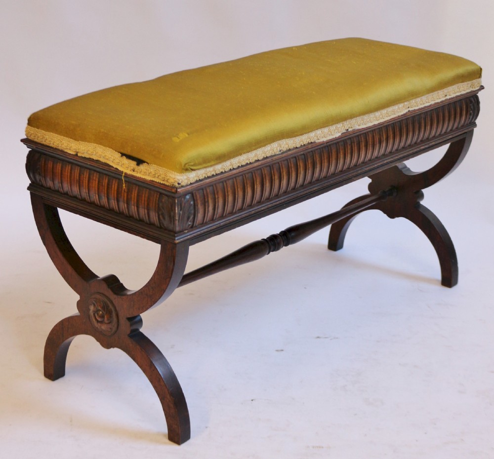 Victorian Rosewood Box Seat Duet Stool View III