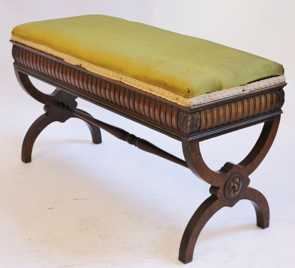 Victorian Rosewood Box Seat Duet Stool View IV