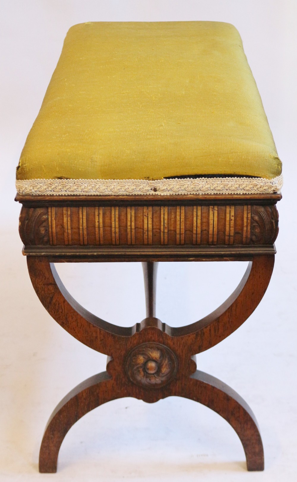 Victorian Rosewood Box Seat Duet Stool View V