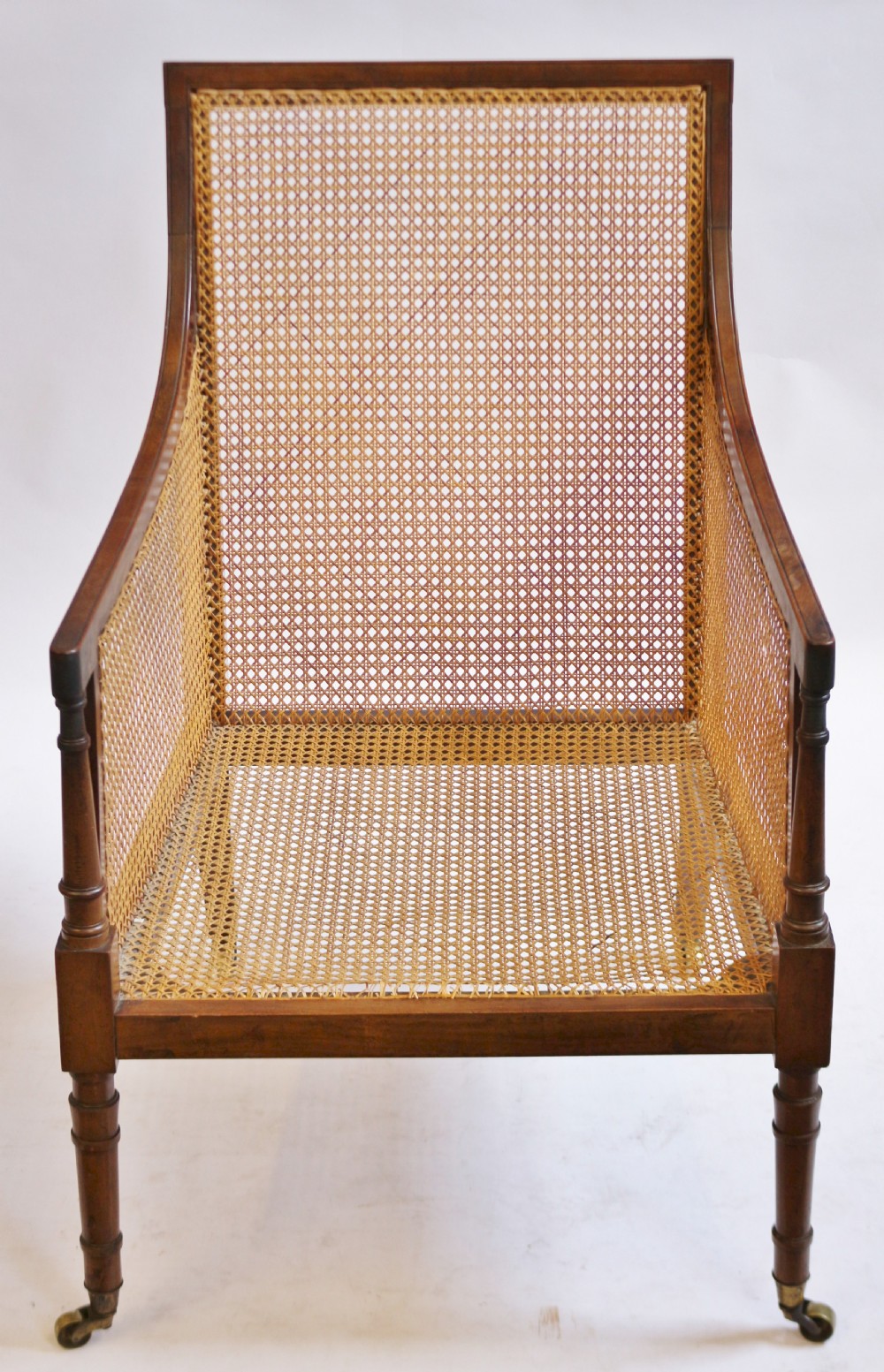 19C Mahogany Bergere Armchair View II