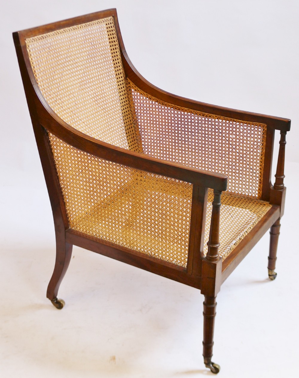 19C Mahogany Bergere Armchair View III