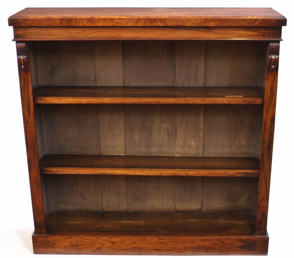 Victorian Figured Walnut Open Bookcase