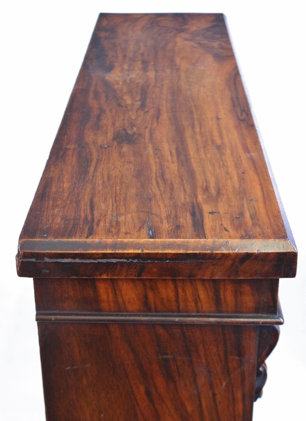 Victorian Figured Walnut Open Bookcase View V