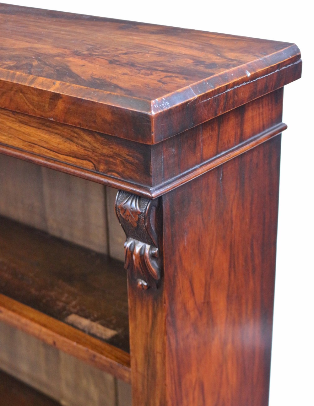 Victorian Figured Walnut Open Bookcase View VI