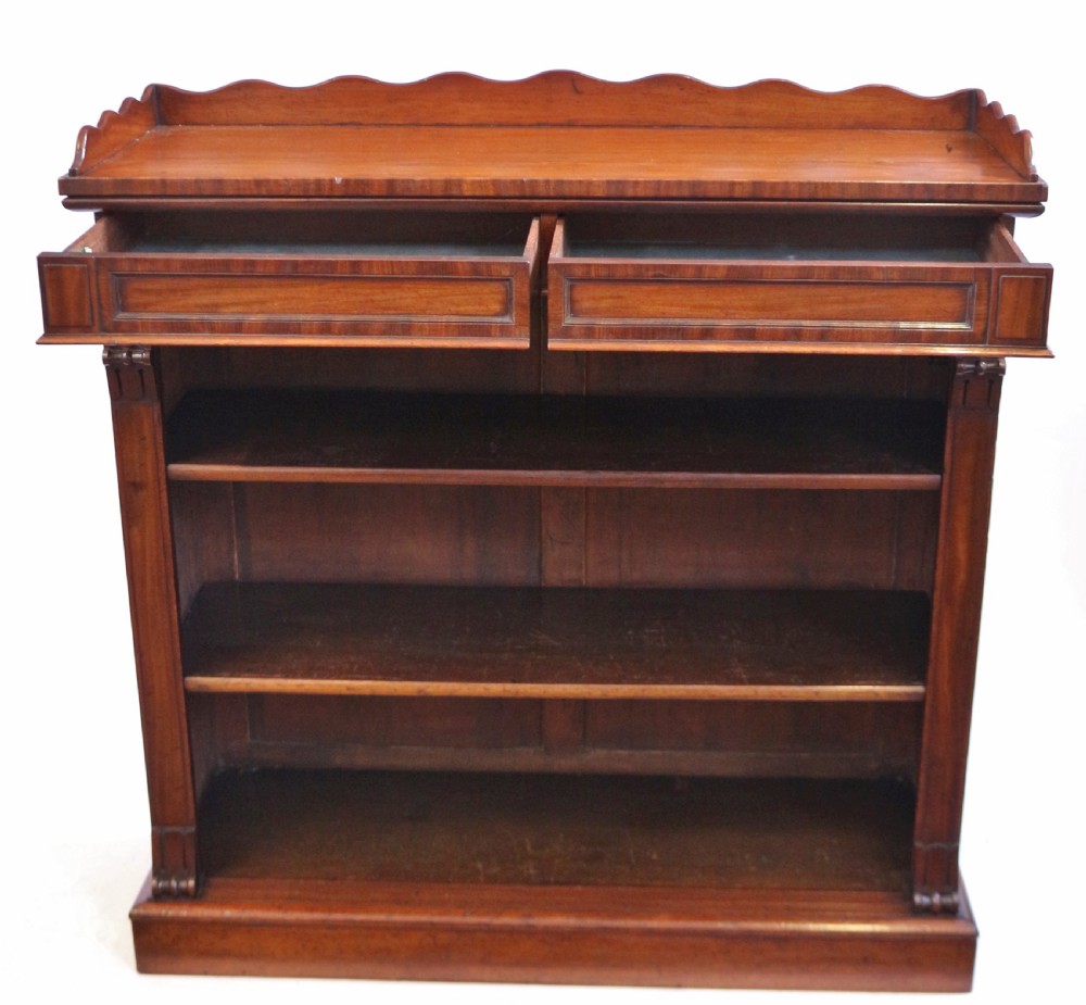 William 1V Mahogany Open Dwarf Bookcase View II