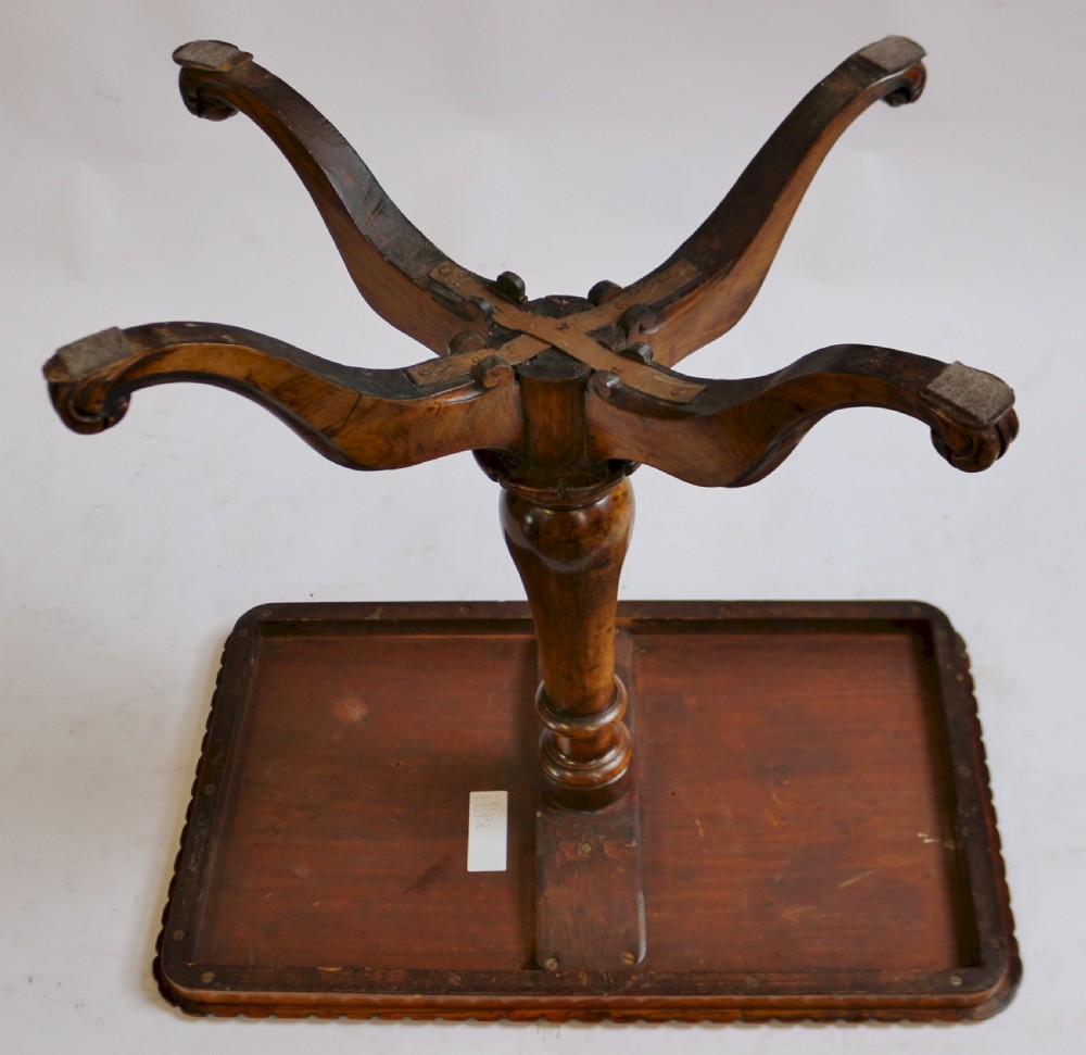 Victorian Figured Walnut Chequer Top Pedestal Table View IX