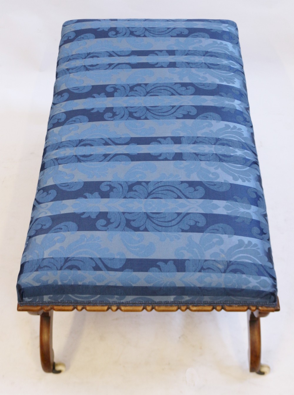 Victorian Carved Walnut Oblong Stool View VII