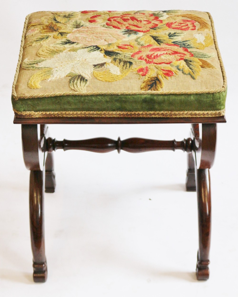William 1V Rosewood X Frame Stool View VII