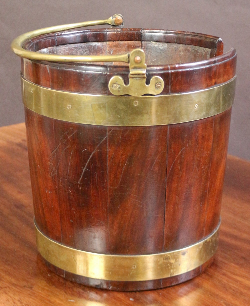 George III Mahogany Brass Bound Plate Bucket View III