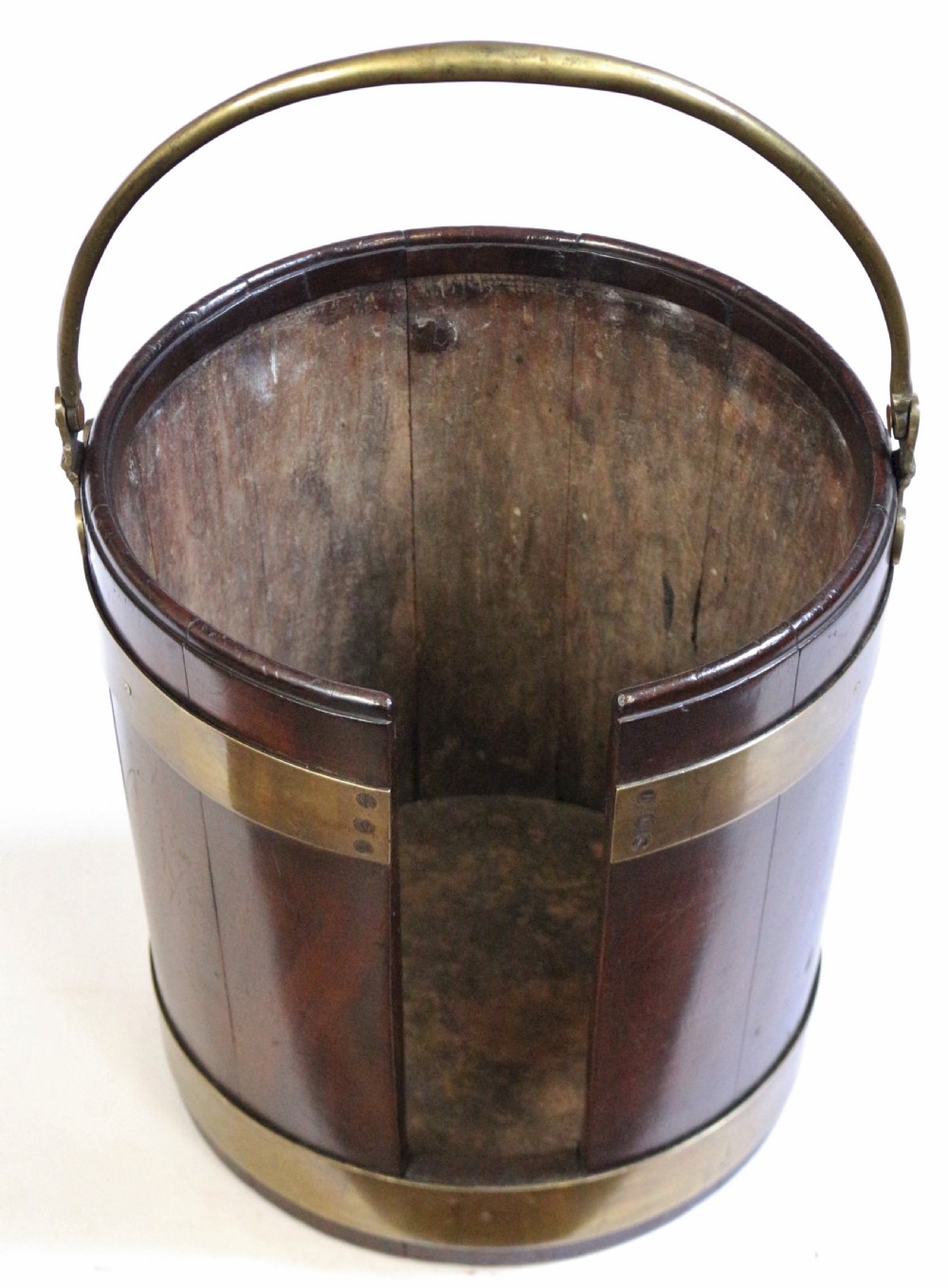 George III Mahogany Brass Bound Plate Bucket View V