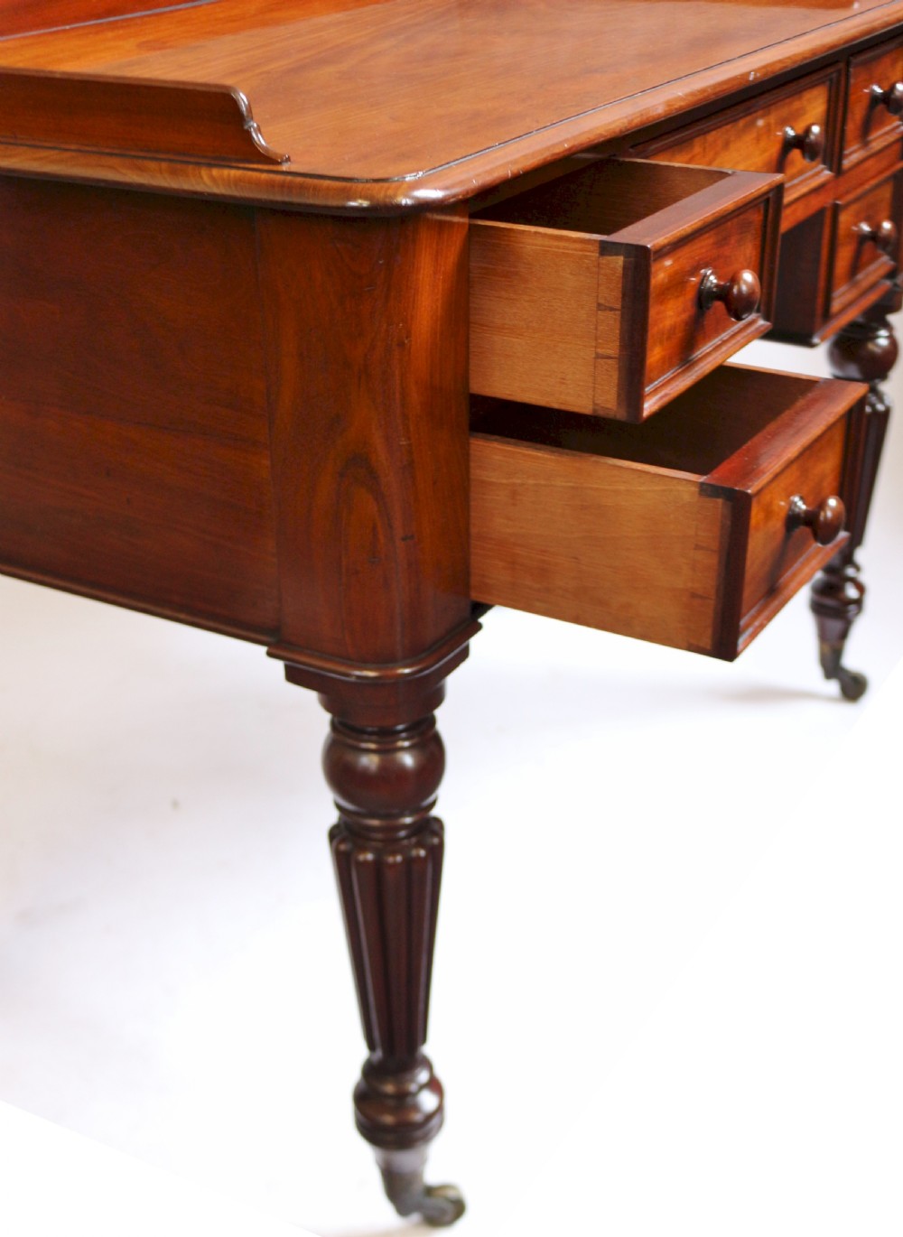 William1V Mahogany 5 Drawer Kneehole Table by T. Willson View VI