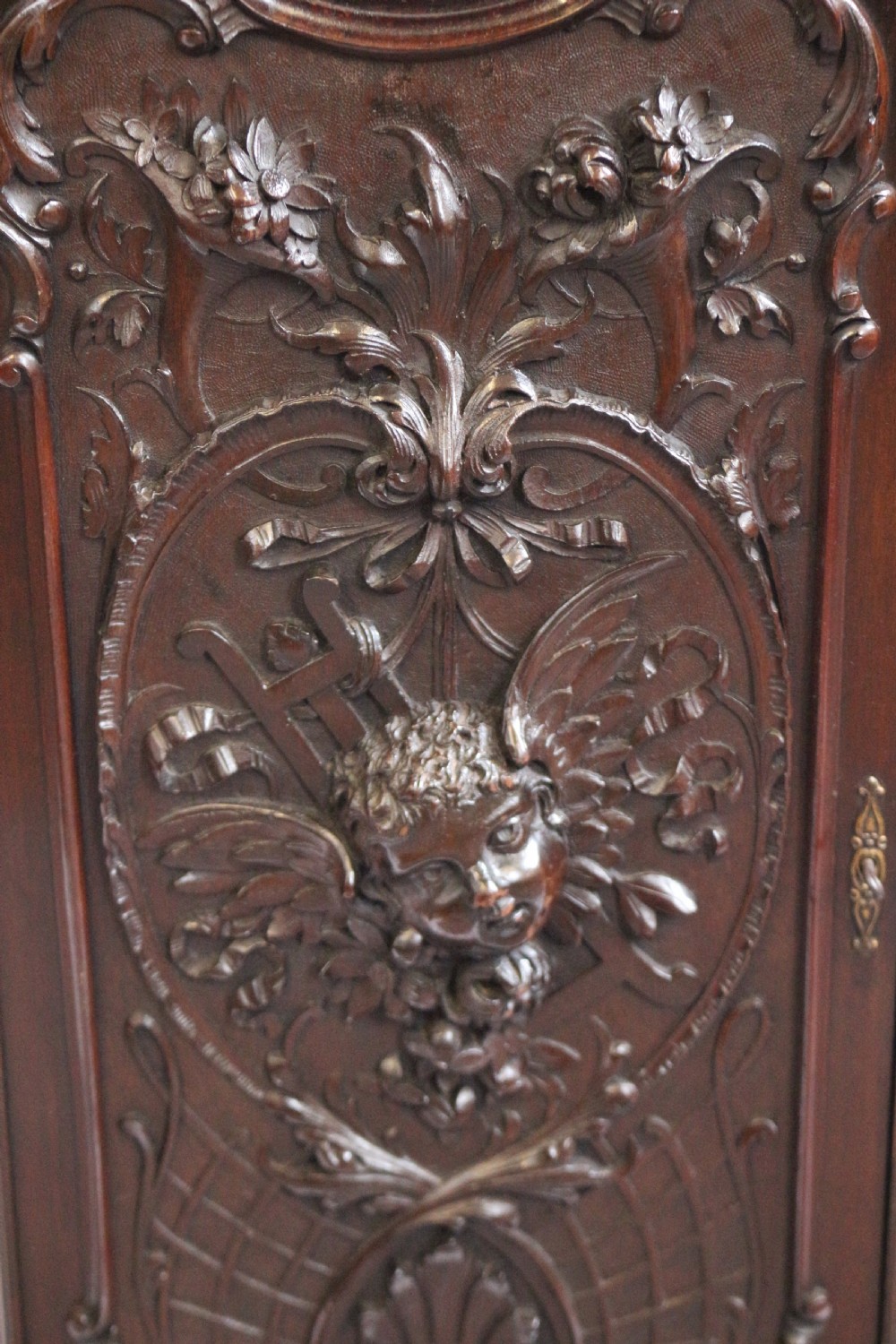 Late Victorian Mahogany Highly Carved Pair of Bedside Cupboards by Maples View VIII
