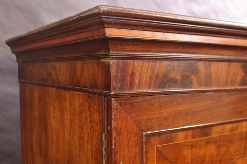 George 111 Fine Quality Mahogany Inlaid Linen Press View XIV