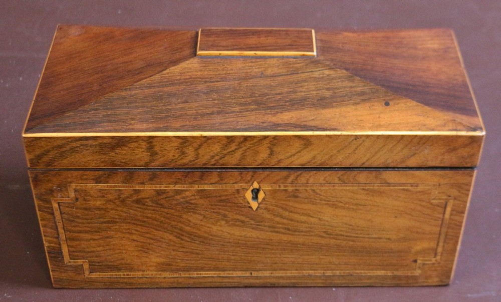 Regency Rosewood Tea Caddy