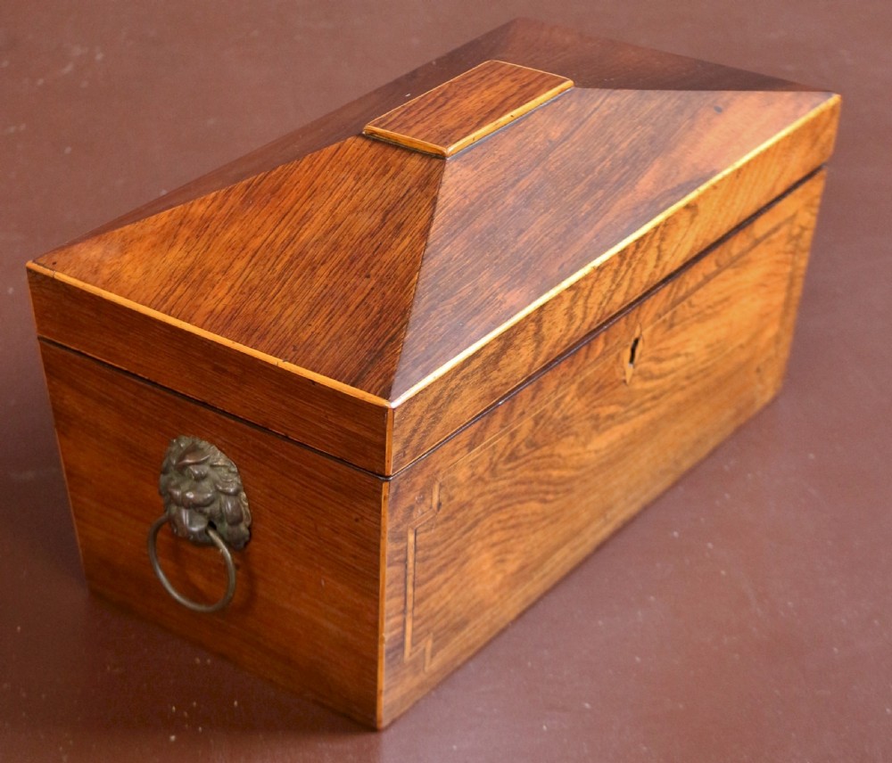 Regency Rosewood Tea Caddy View II