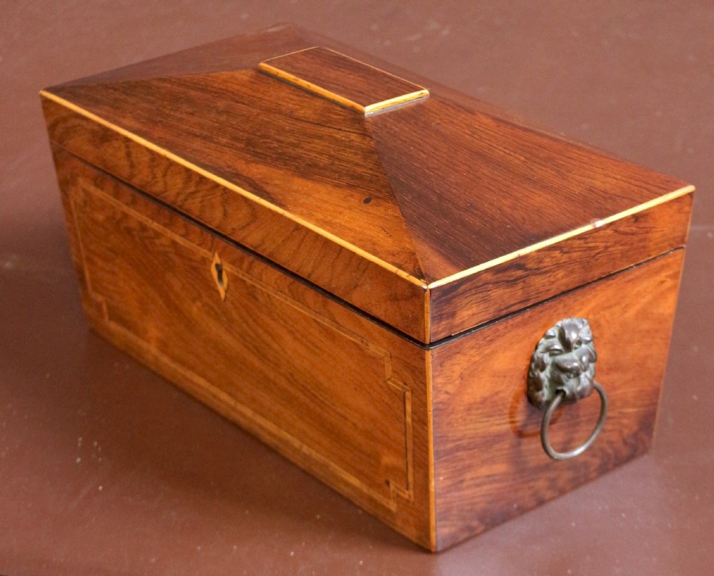 Regency Rosewood Tea Caddy View III