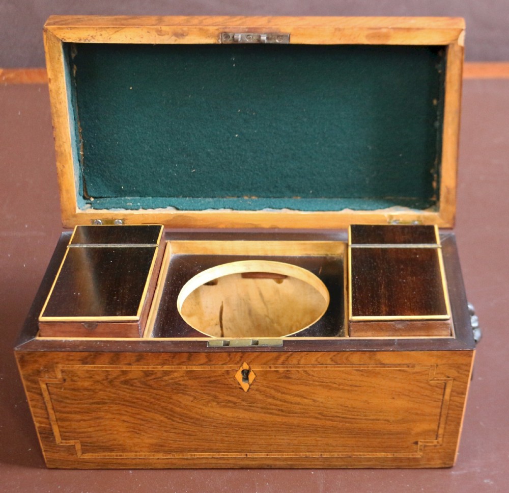 Regency Rosewood Tea Caddy View IV