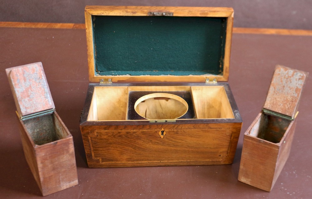 Regency Rosewood Tea Caddy View V