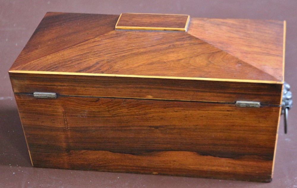 Regency Rosewood Tea Caddy View VI