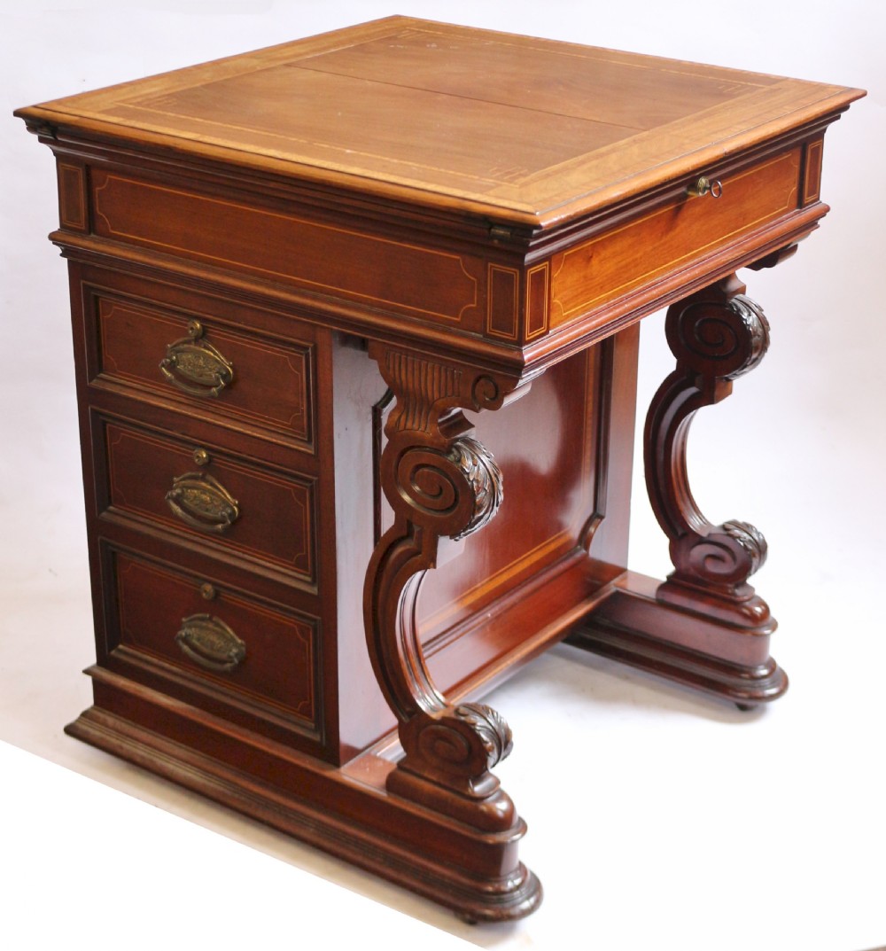 Late Victorian 'Pop Up' Writing Desk View X