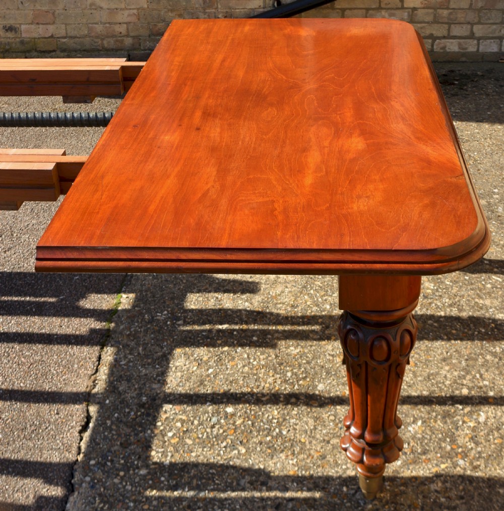 Victorian Mahogany Large Extending Dining Table with 4 Extra Leaves View VI
