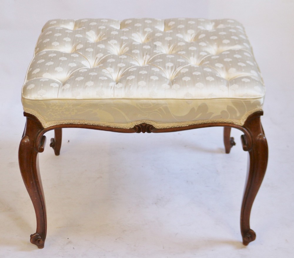 Victorian Rosewood Stool on Cabriole Legs