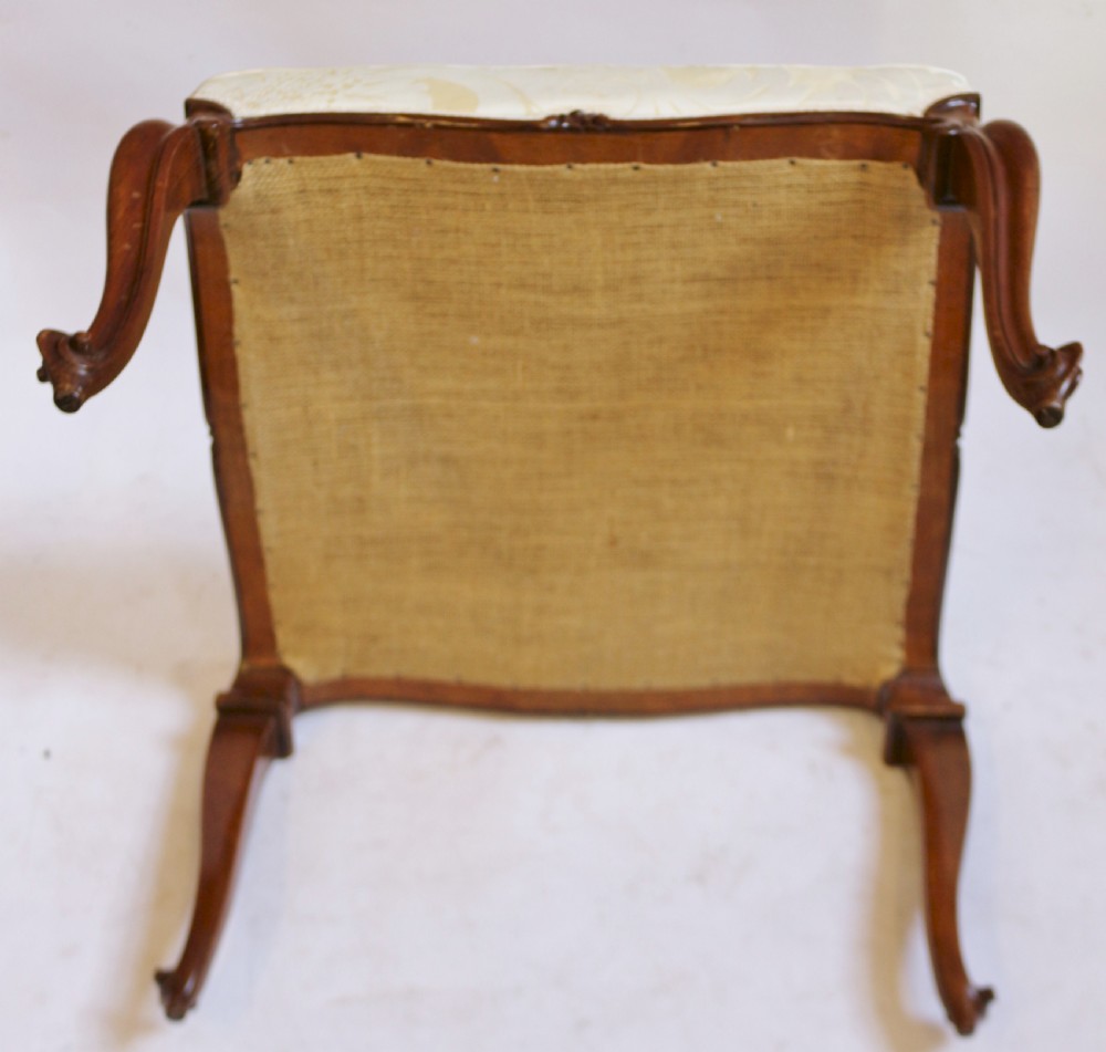 Victorian Rosewood Stool on Cabriole Legs View VIII