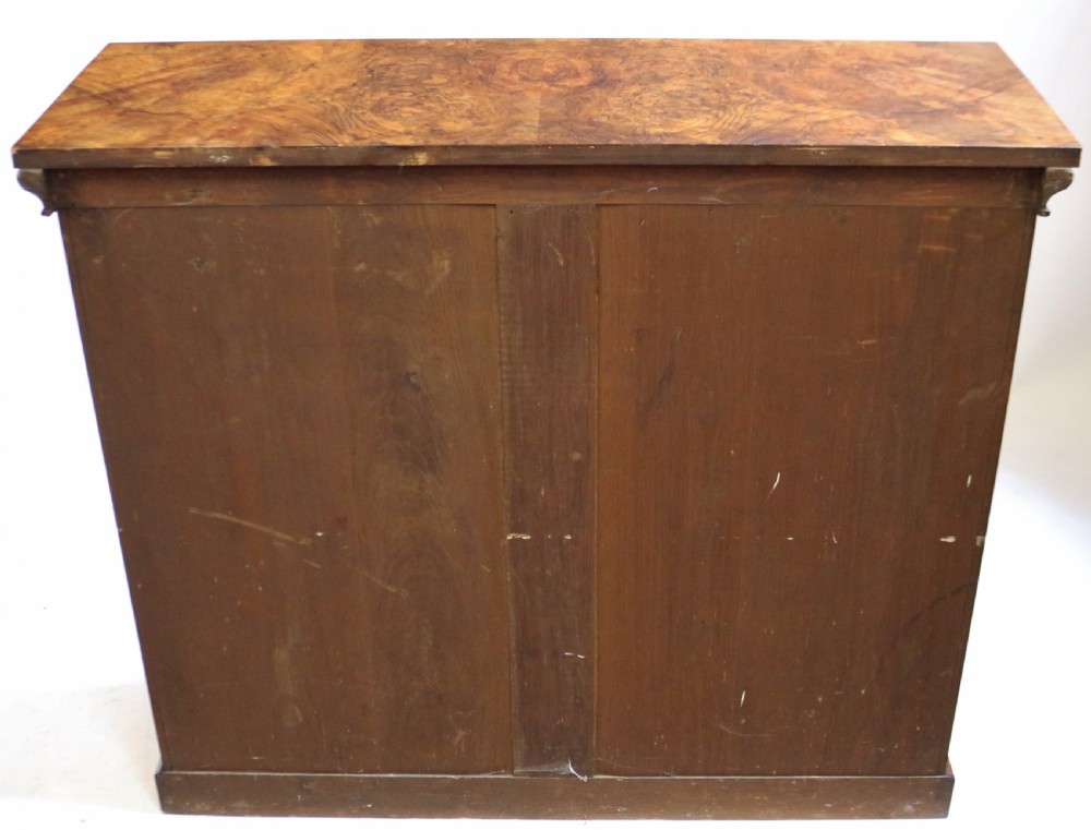 Victorian Figured Walnut Open Bookcase View V