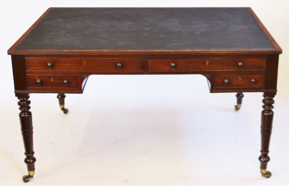 George 1V Mahogany 8 Drawer Partners Writing Table