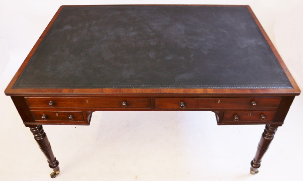 George 1V Mahogany 8 Drawer Partners Writing Table View II
