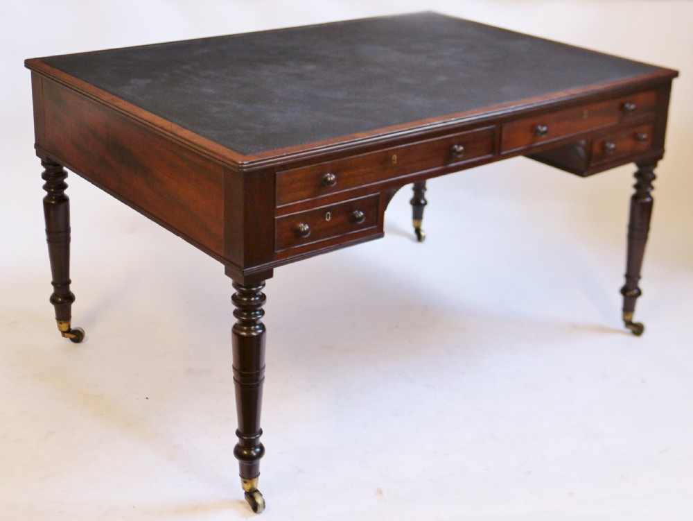 George 1V Mahogany 8 Drawer Partners Writing Table View IV