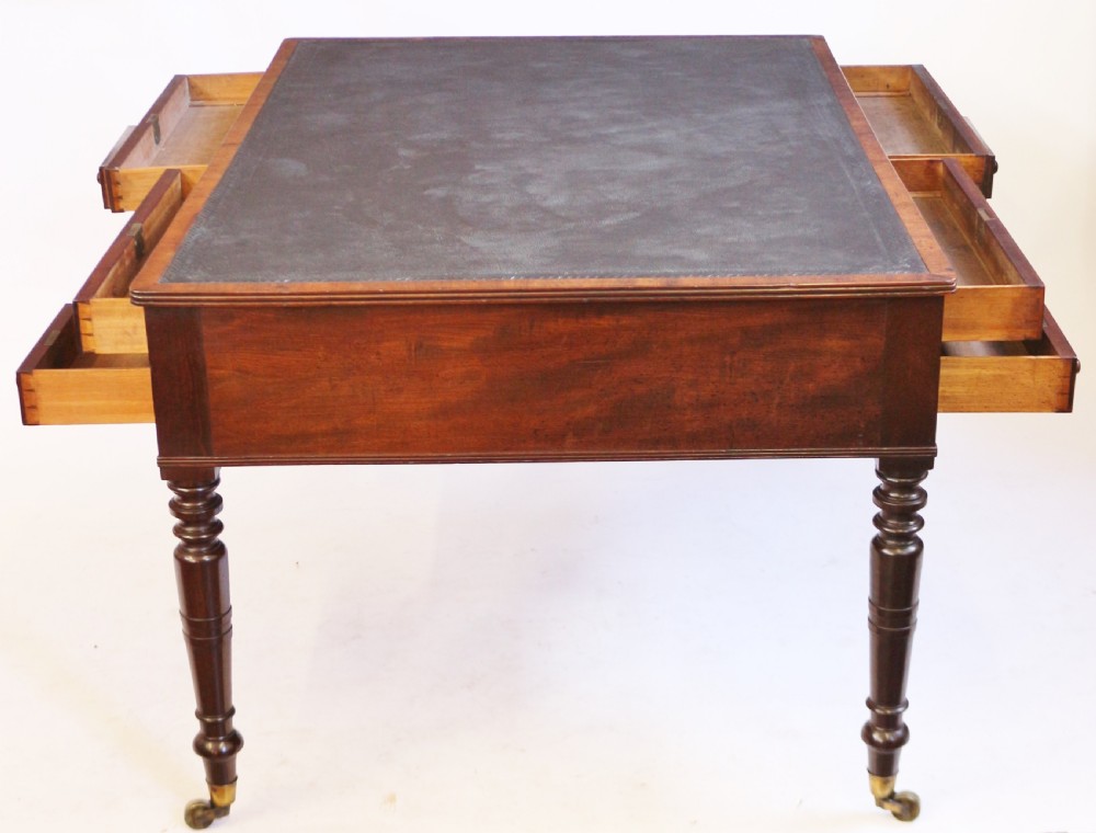 George 1V Mahogany 8 Drawer Partners Writing Table View VII