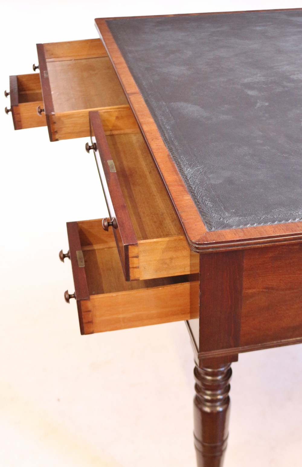 George 1V Mahogany 8 Drawer Partners Writing Table View VIII